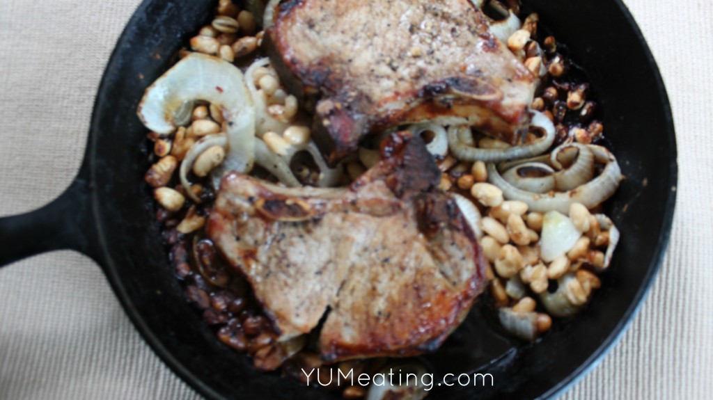 skillet pork and beans