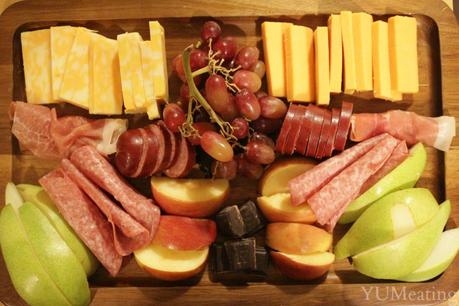 wine and cheese platter