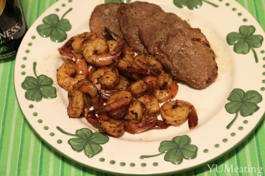 Guinness grilled shrimp and steak 2