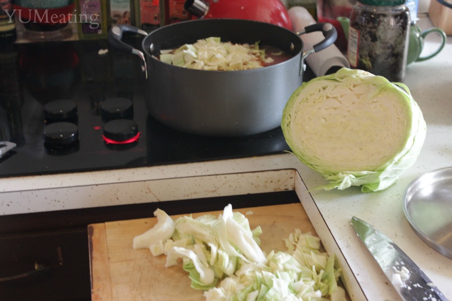 cabbage in the kitchen for cabbage soup