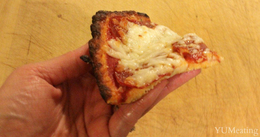 chicken and cheese crust pepperoni pizza