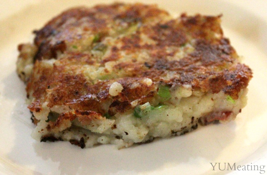 potato bacon cake