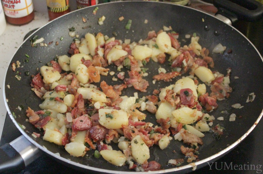 bacon potato irish omelet