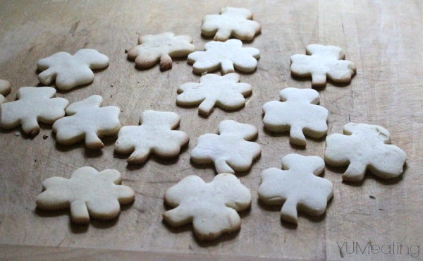 shamrock four leaf clover cookies