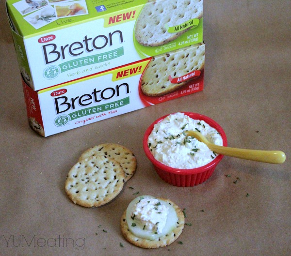 breton crackers and skinny beer dip