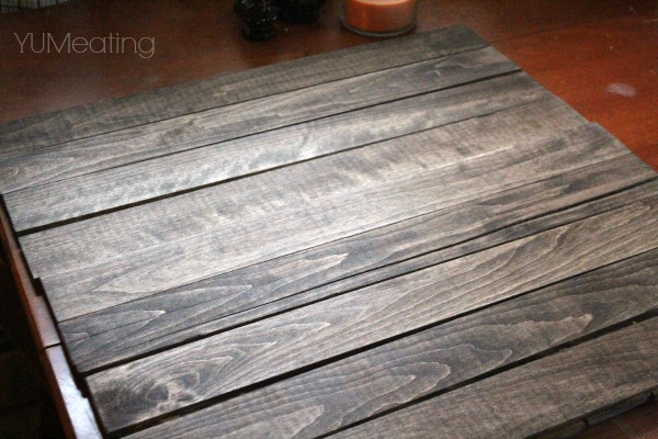 distressed dark wood