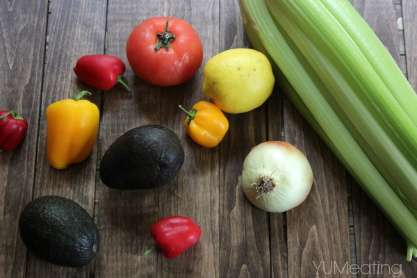 green tea guacamole vegetables