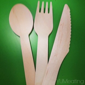 wood silverware