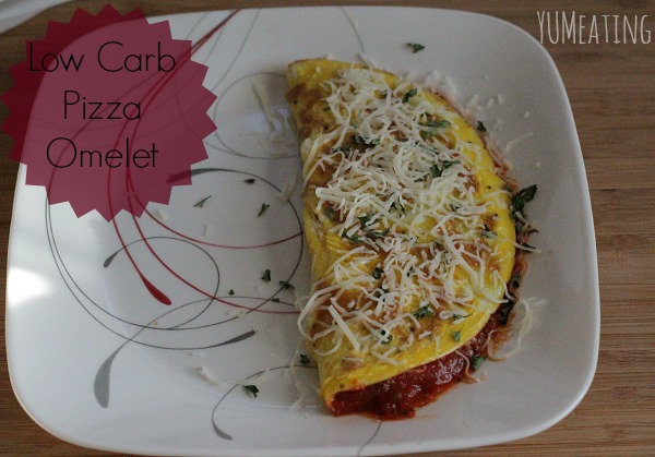 low carb pizza omelet plates