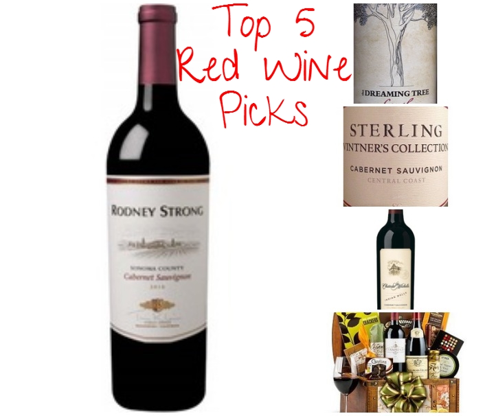 Top 5 Red Wine Picks -collage