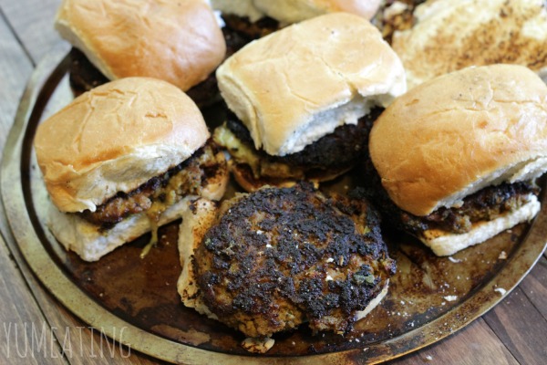 stuffed veal burgers grilled