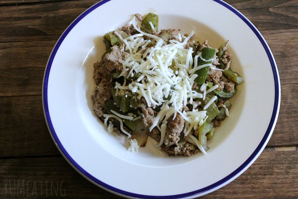 philly cheesesteak in a bowl