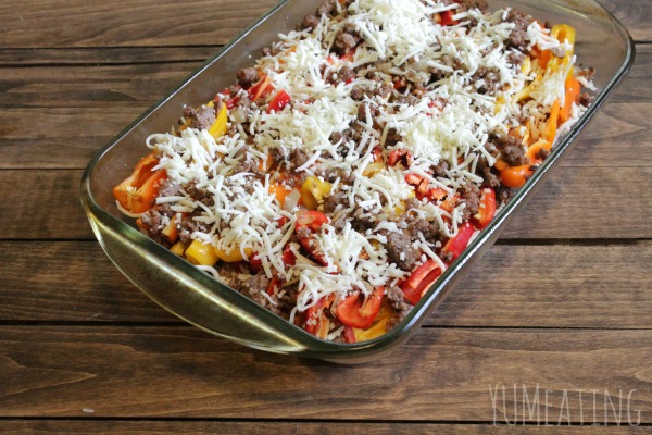 sweet pepper lasagna creation