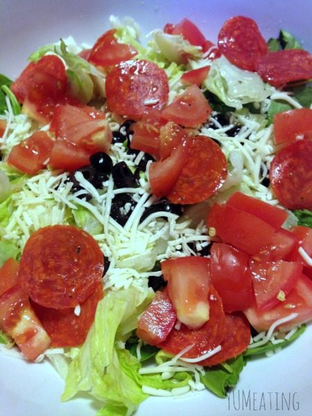 low carb pizza salad