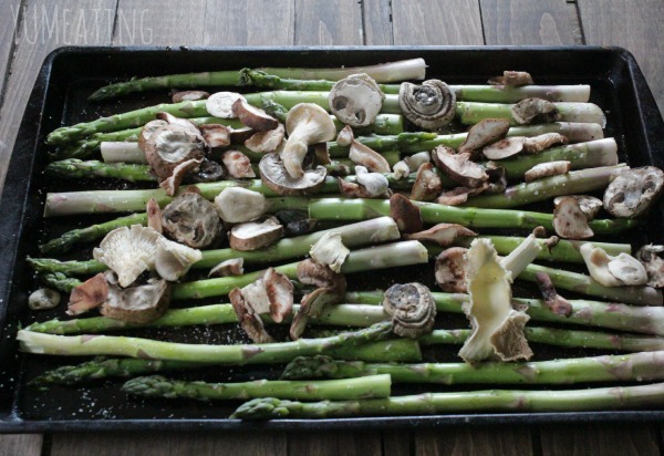 asparagus and mushrooms