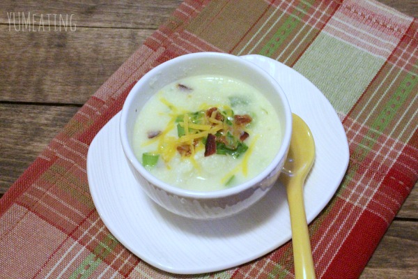 skinny loaded baked potato soup