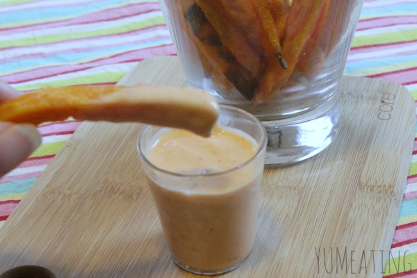 Sriracha Blue Ranch Sweet Potato Fries