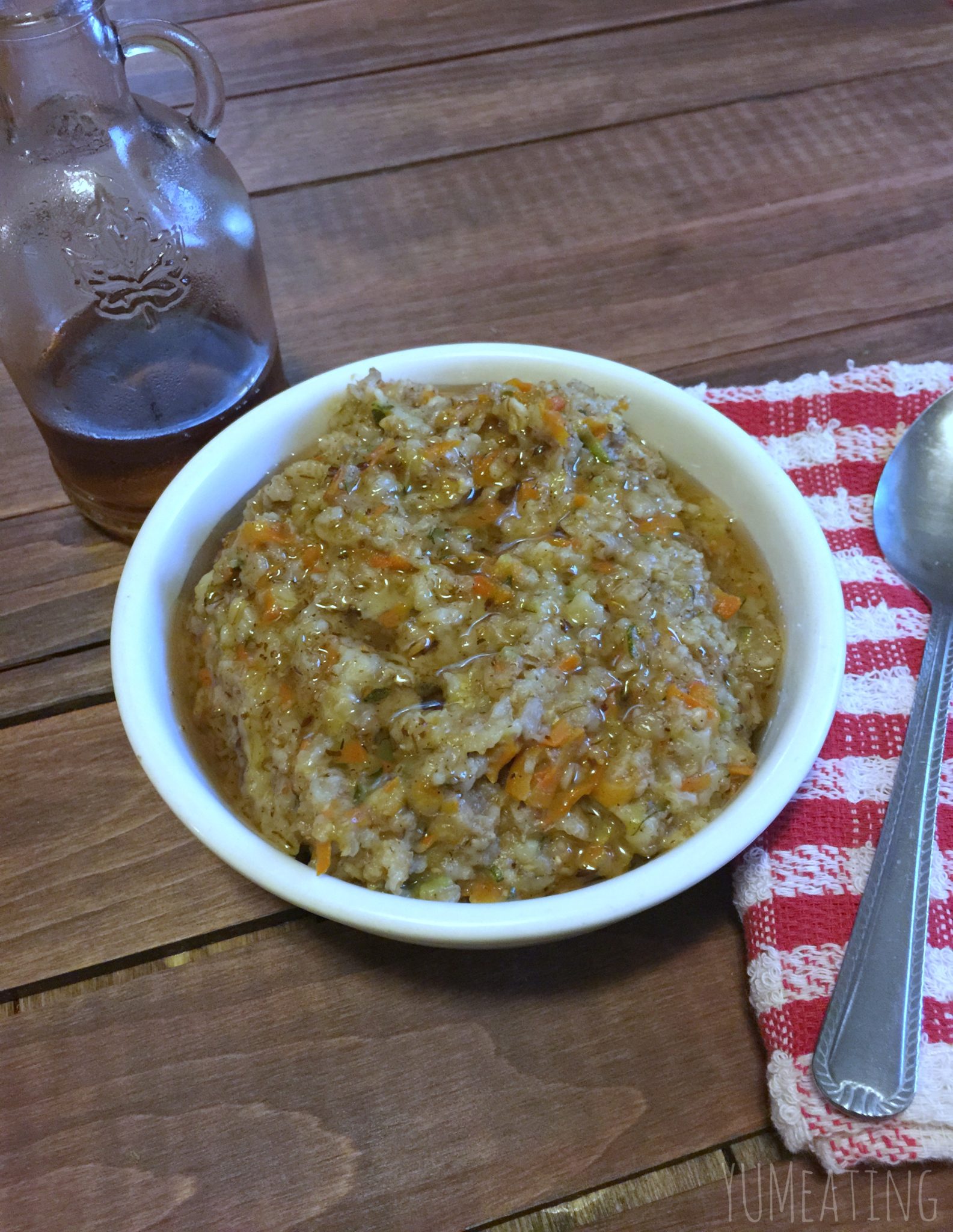 Carrot Cake Zucchini Bread Oatmeal | Nevermore Lane