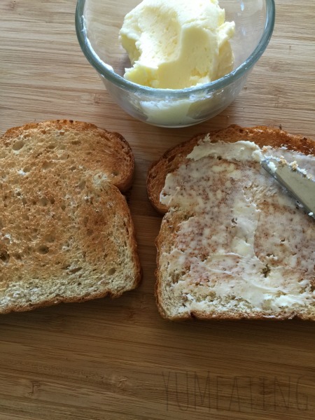 homemade butter on toast