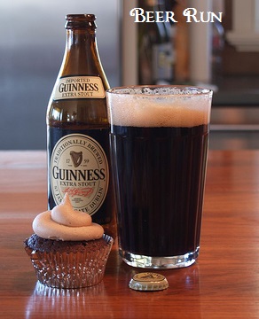 Guinness Cupcakes - Beer Run