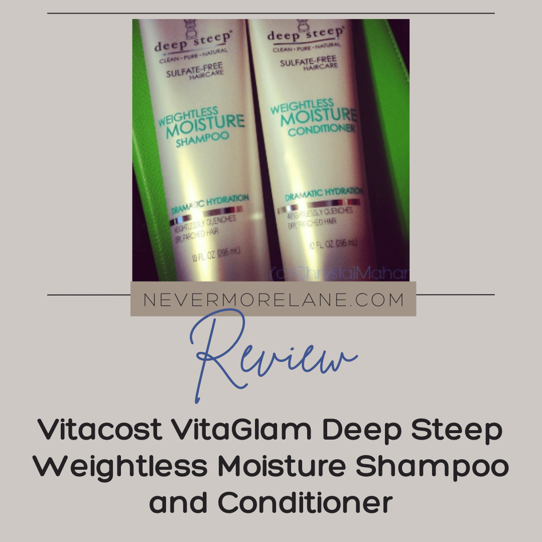 Vitacost VitaGlam Deep Steep Weightless Moisture Shampoo and Conditioner
